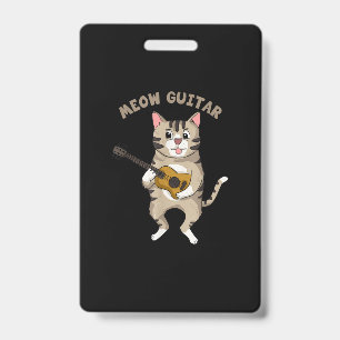 Crachá Miau Guitar Fofa Gato Tocando Guitarra Gatinhos En