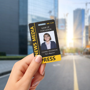 Crachá Mídia Imprensa Notícias Preto Amarelo Foto