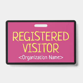 Crachá Minimalista de "VISITANTE REGISTRADO"