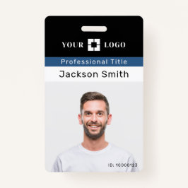 crachá mínimo personalizado de foto e nome de func