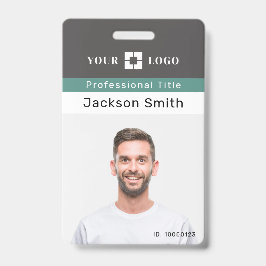 crachá mínimo personalizado de foto e nome de func