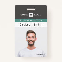 crachá mínimo personalizado de foto e nome de func