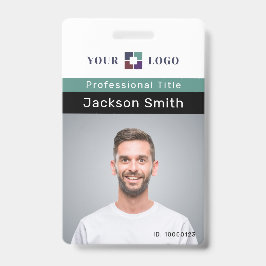 Crachá mínimo personalizado de foto e nome do func