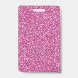 Crachá Modelo de Brilho Rosa Personalizado com Texto e Fo