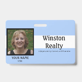 Crachá MODELO de Crachás para empresas com ID de foto