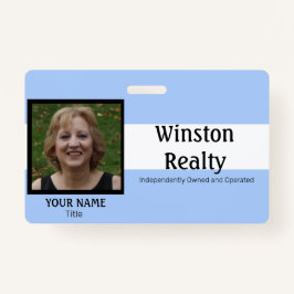 Crachá MODELO de Crachás para empresas com ID de foto