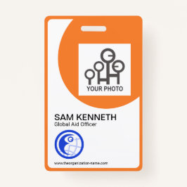 Crachá Modelo de Foto da Empresa de Quadro de Curvatura L