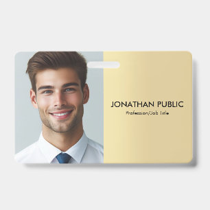 Crachá Modelo de Foto de Funcionário de Empresa Personali