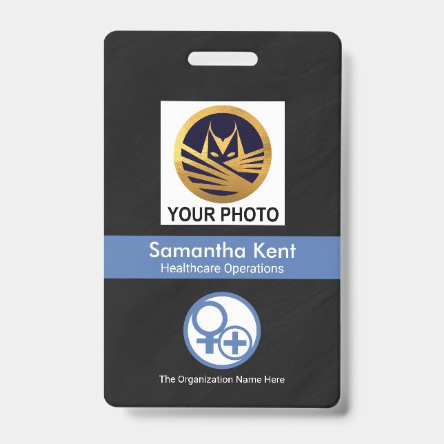 Crachá Modelo de Fotografia de Strike Azul Preto (Frente)