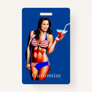 Crachá Modelo de Malhação Bikini Patriótico Thunder_Cove