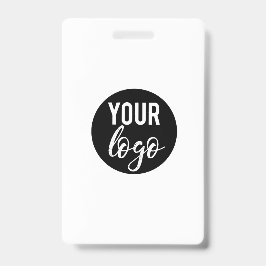 Crachá Modelo DIY Branco Personalizável Seu Logotipo Aqui