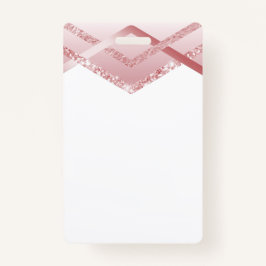 Crachá MODELO Rosegold Glitter