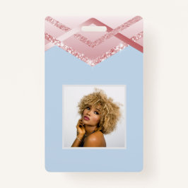 Crachá MODELO Rosegold Glitter