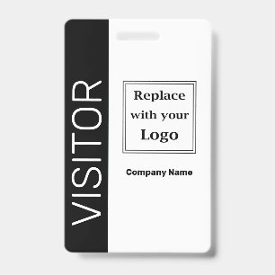 Crachá Modelos de Crachás de logotipo para visitantes de