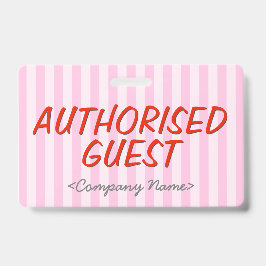 Crachá moderno "CONVIDADO AUTORIZADO"