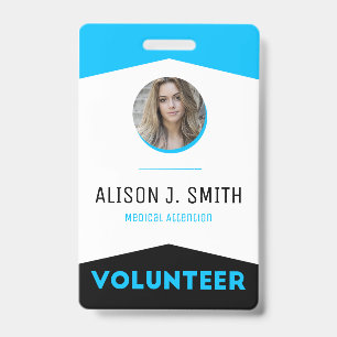 Crachá Moderno do Voluntário de Eventos