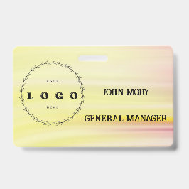Crachá moderno Título Nome Personalizado Elegante Funcion