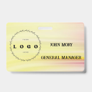 Crachá moderno Título Nome Personalizado Elegante Funcion