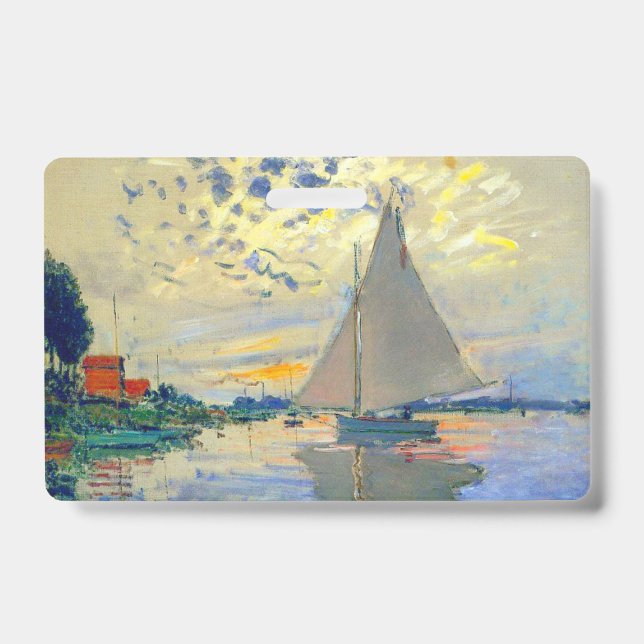 Crachá Monet Sailboat no Le Petit-Gennevilliers (Frente)