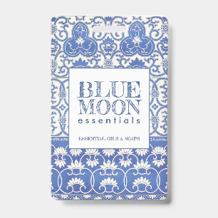 Crachá Monograma Blue Pattern Essentials Soaps Gift Ca