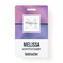 Monograma de Abstrato Roxo e Rosa Modernos