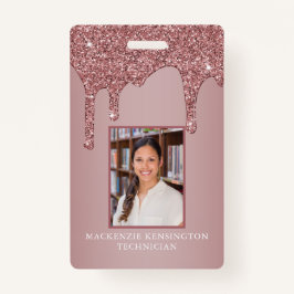 Crachá Monograma de brilho brilhante com brilho Dourado p