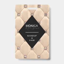 Crachá monograma tufado de ouro luxuoso