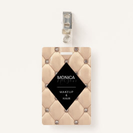 Crachá monograma tufado de ouro luxuoso