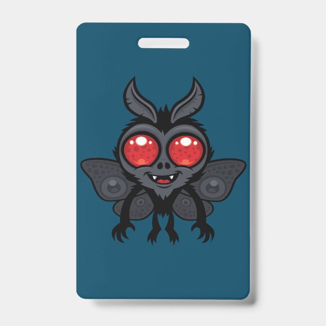 Crachá Monstro Cryptid Mothman Sinistro Fofo (Frente)