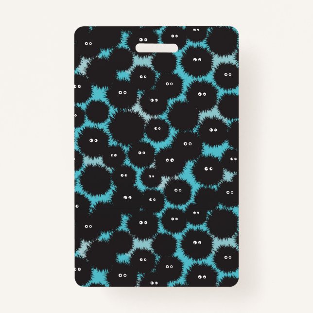 Crachá Monstros engraçados e pretos (Frente)