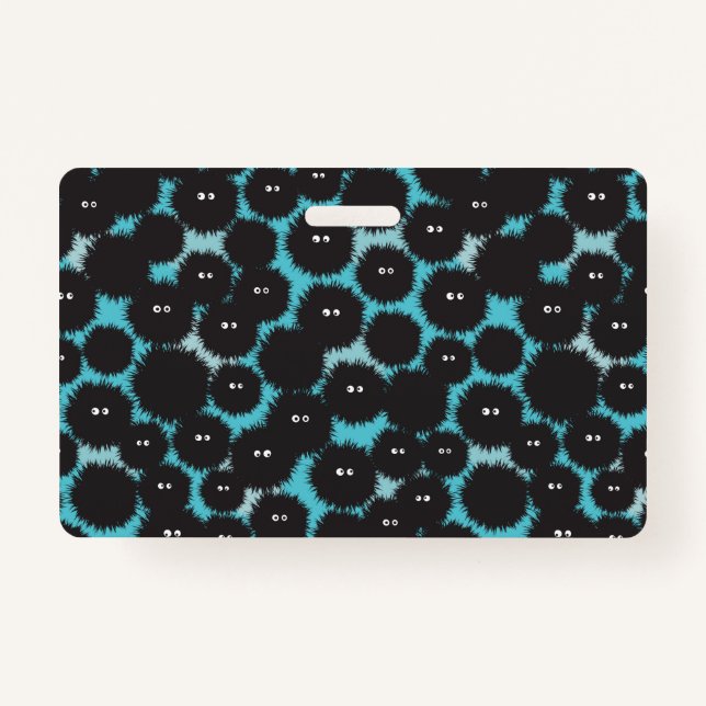 Crachá Monstros engraçados e pretos (Frente)