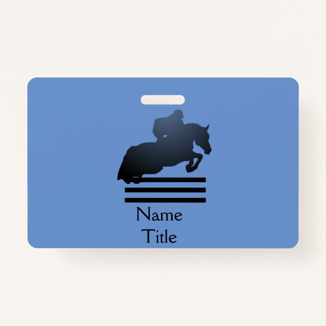 Crachá Mostre o jumper limpando um obstáculo. (Frente)