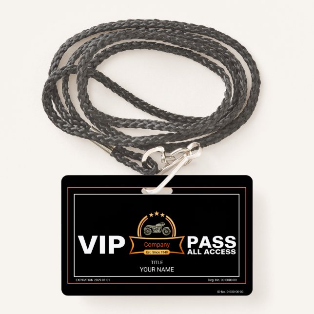 Crachá Motocicleta do vintage (Frente com cordão)