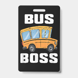 Crachá Motorista de Ônibus da Escola de Barramento Funny