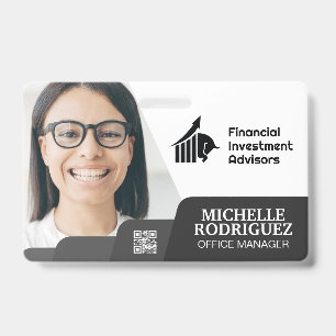 Crachá Mulher Sorridente Corporativo Cartão de Visita