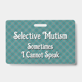 Crachá Mutismo Seletivo