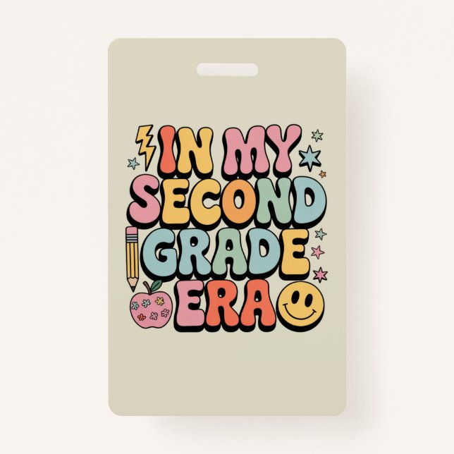 Crachá Na Minha Segunda Era segundo Professora De Volta (Frente)