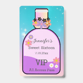 Crachá na moda holográfico de perfume floral 16