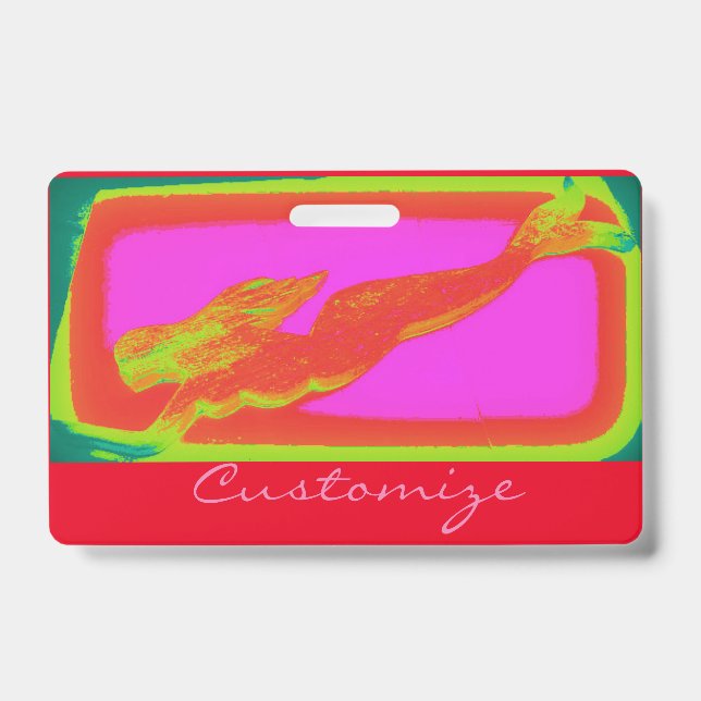 Crachá Nadadora loira Thunder_Cove (Frente)