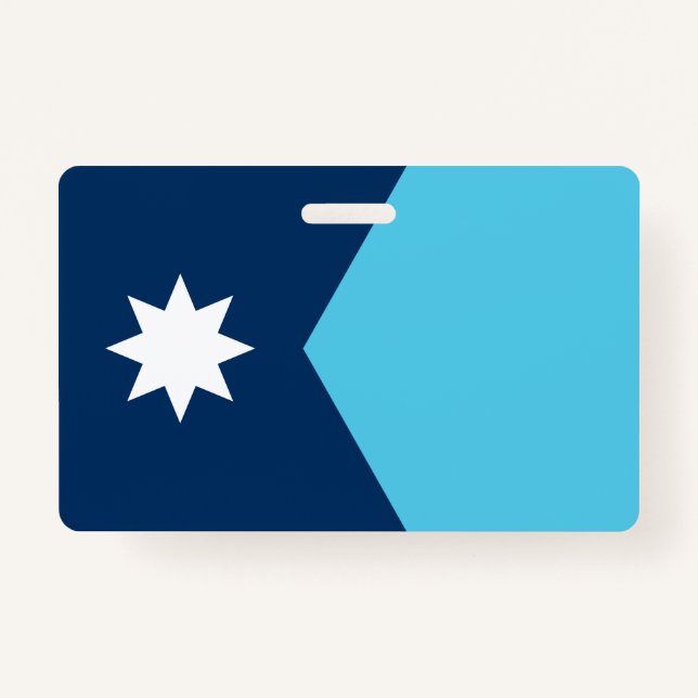 Crachá Name Badge with flag of Minnesota, USA (Frente)