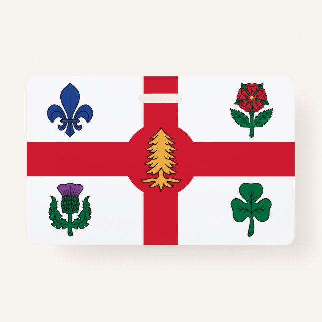 Crachá Name Badge with flag of Montreal (Frente)