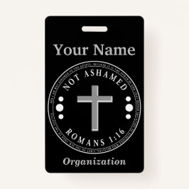 Crachá Não envergonhado do Evangelho Cristão Verse