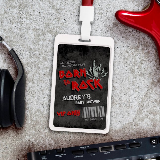 Crachá Nascer para Rock - VIP All Access (Born to Rock - All Access Backstage Pass)