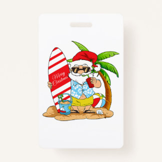 Crachá Natal Em Julho De Férias De Praia T-Shirt