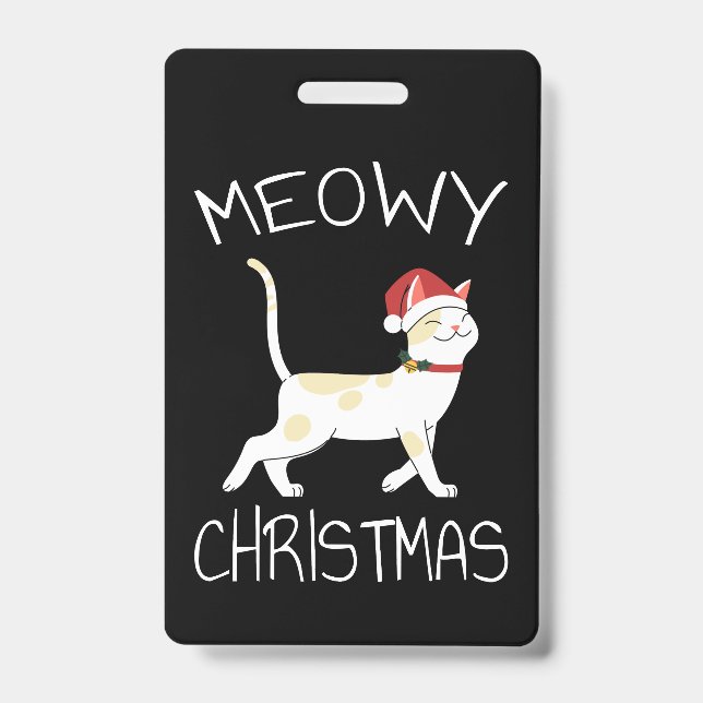 Crachá Natal Meowy - Natal Divertido 2022   (Frente)
