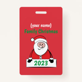 Crachá - Natal personalizado da família (adicionar