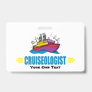 Crachá Navio de cruzeiro engraçado