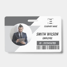 Crachá Navy | Employee Photo ID Company Security Badge