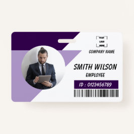 Crachá Navy | Employee Photo ID Company Security Badge