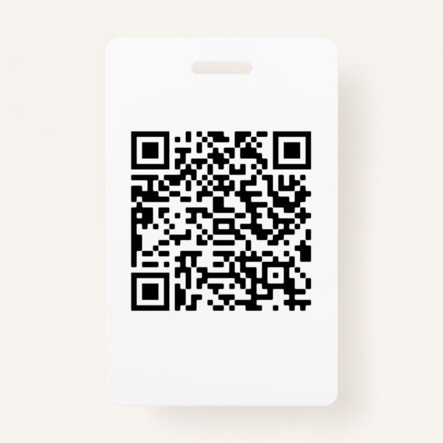Crachá Negócio de código QR personalizado (Frente)
